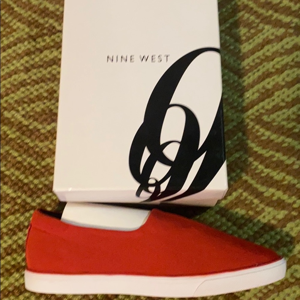 Nine West red slip in shoes. New never worn.